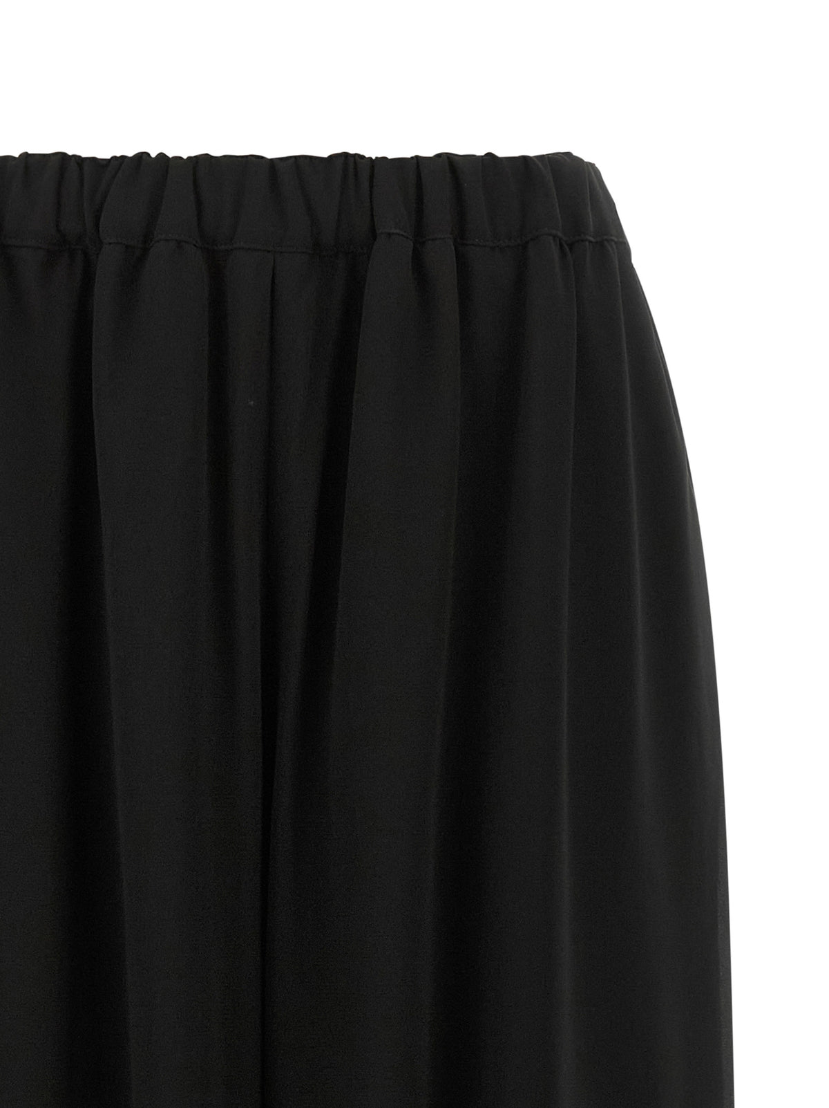 Fluid Black Wool Trousers