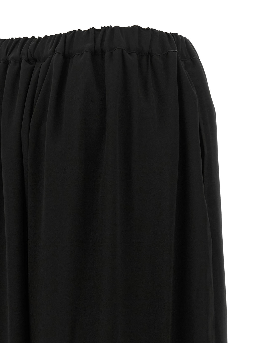 Fluid Black Wool Trousers
