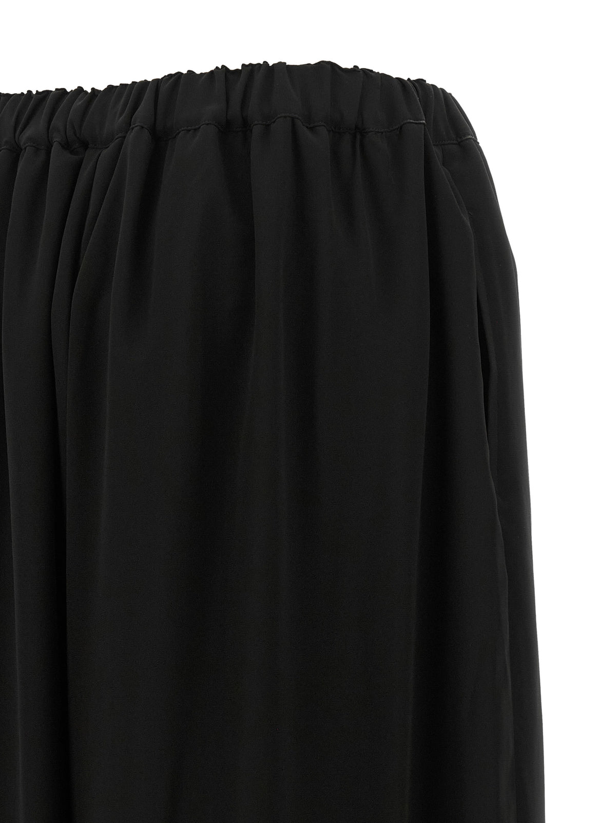Fluid Black Wool Trousers
