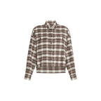 Brown Wool-Cotton Flannel Dress Shirt