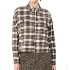 Brown Wool-Cotton Flannel Dress Shirt
