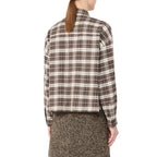 Brown Wool-Cotton Flannel Dress Shirt
