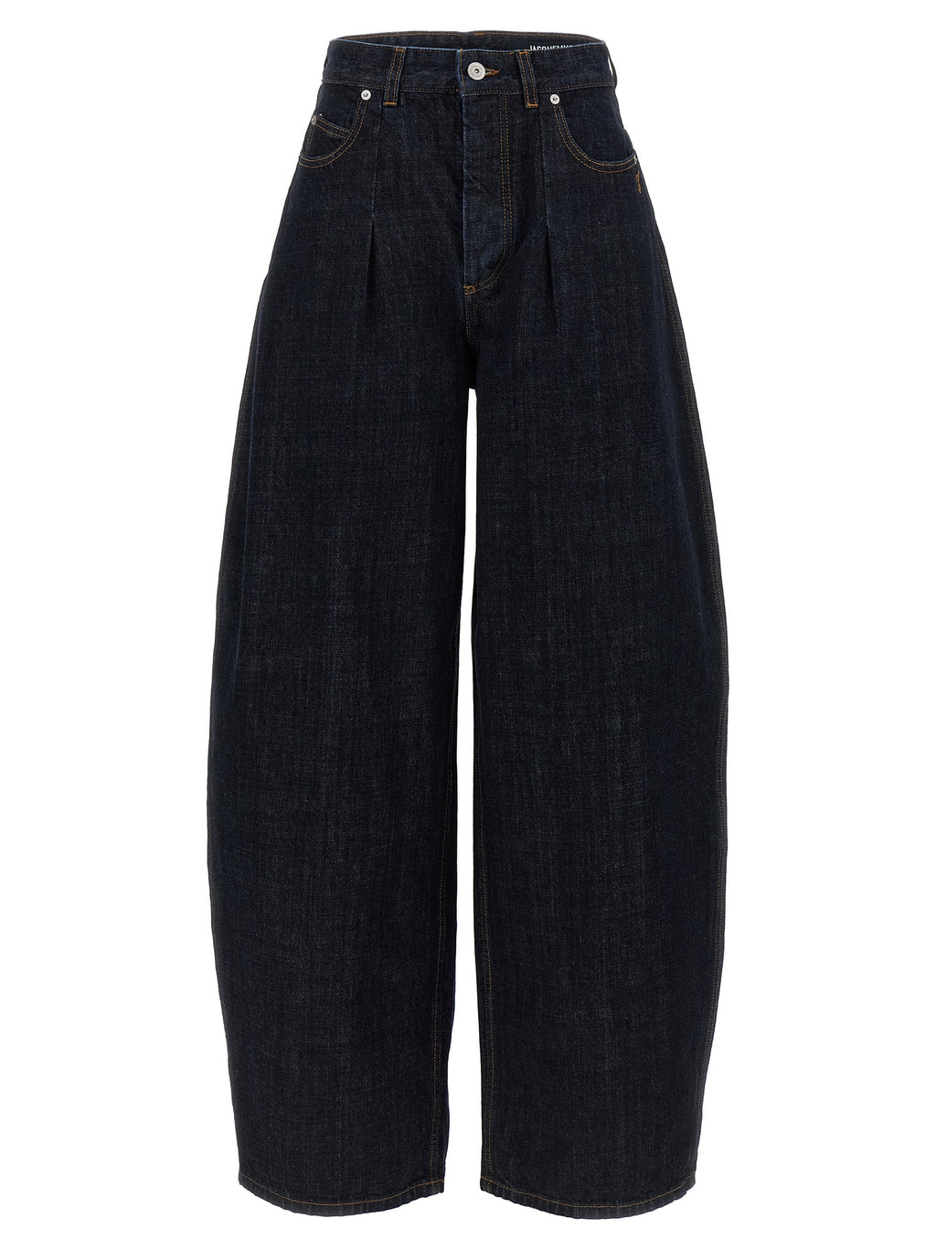 Cotton Le De‑Nimes Ovalo High‑Waisted Jeans