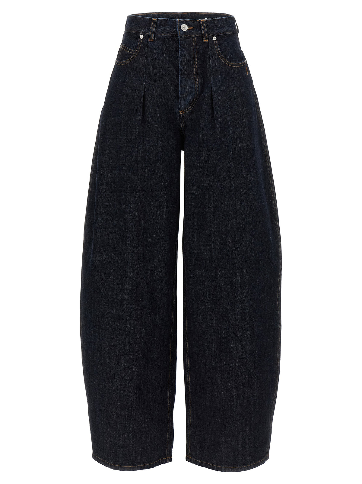Cotton Le De‑Nimes Ovalo High‑Waisted Jeans