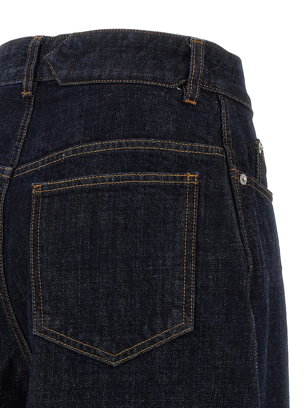 Cotton Le De‑Nimes Ovalo High‑Waisted Jeans