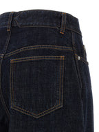 Cotton Le De‑Nimes Ovalo High‑Waisted Jeans