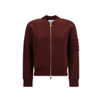 Ottoman Milano Stitch 4‑Bar Bomber Jacket in Merino Wool & Linen