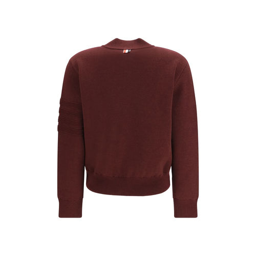 Ottoman Milano Stitch 4‑Bar Bomber Jacket in Merino Wool & Linen