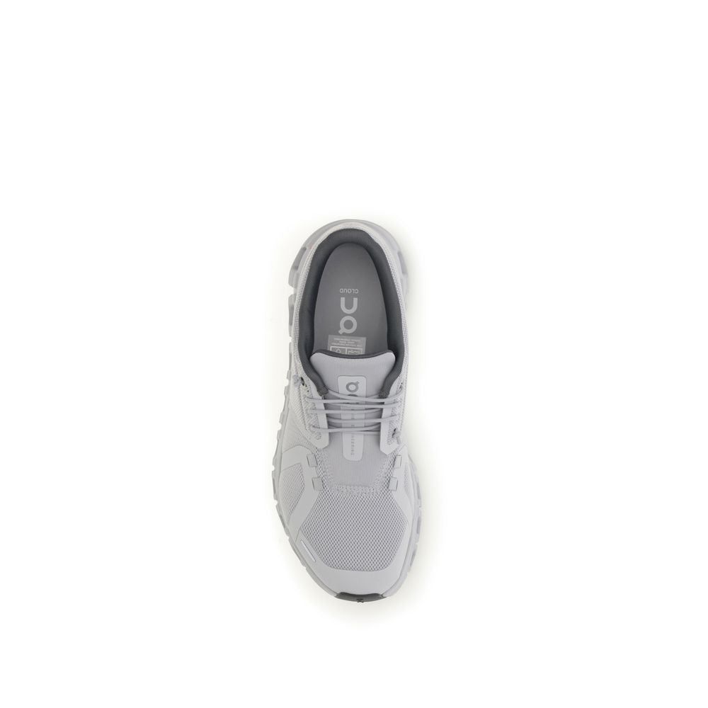 Gray Polyester Cloud 6 Sneakers