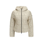 Beige Goose Down Full-Length Jacket