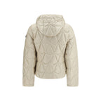 Beige Goose Down Full-Length Jacket