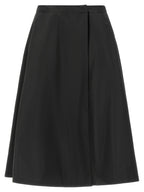 Padded Taffeta Midi Skirt