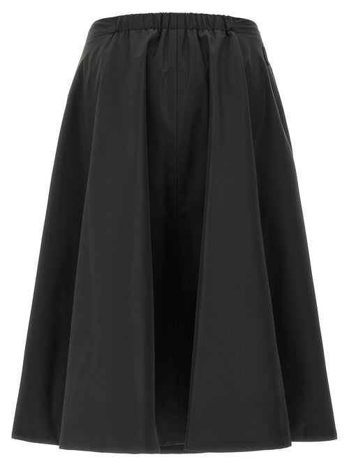 Padded Taffeta Midi Skirt