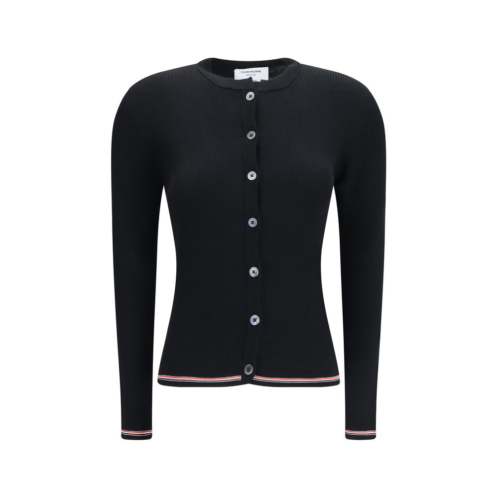 Black Merino Wool Cardigan