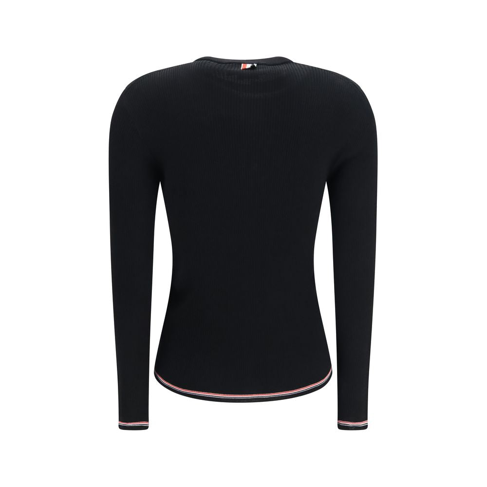Black Merino Wool Cardigan