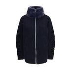Merino Wool High-Neck Fur Jacket