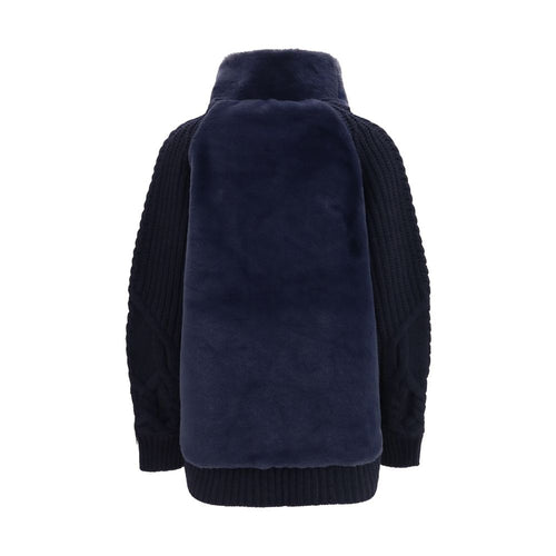 Merino Wool High-Neck Fur Jacket