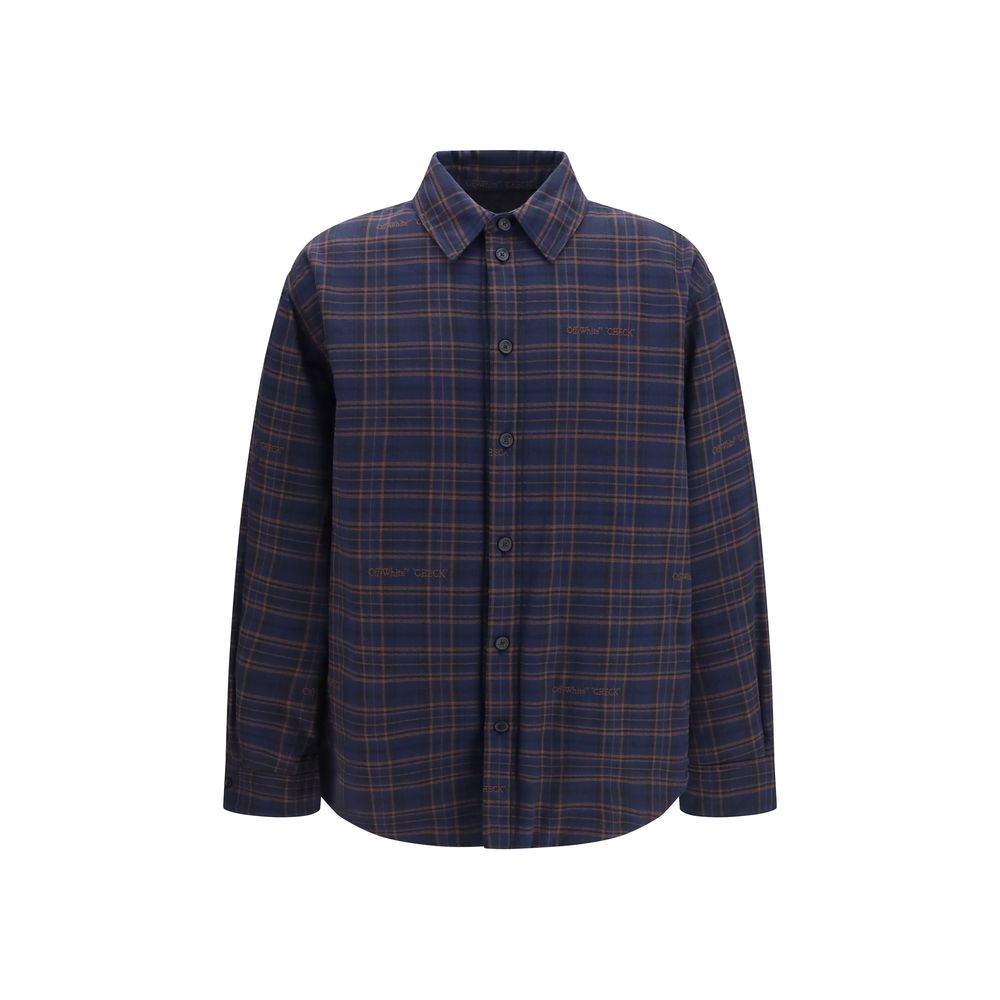 Oversized Padded Cotton Flannel Shirt