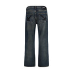 Half Arrow Jeans Blue Cotton Straight-Leg