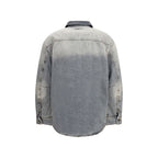 Oversized Gray Denim Workwear Jacket