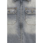 Oversized Gray Denim Workwear Jacket