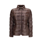 Brown Polyamide Goose Down Full-Length Jacket
