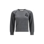 Gray Cotton Merino Wool Loriby Logo Sweater