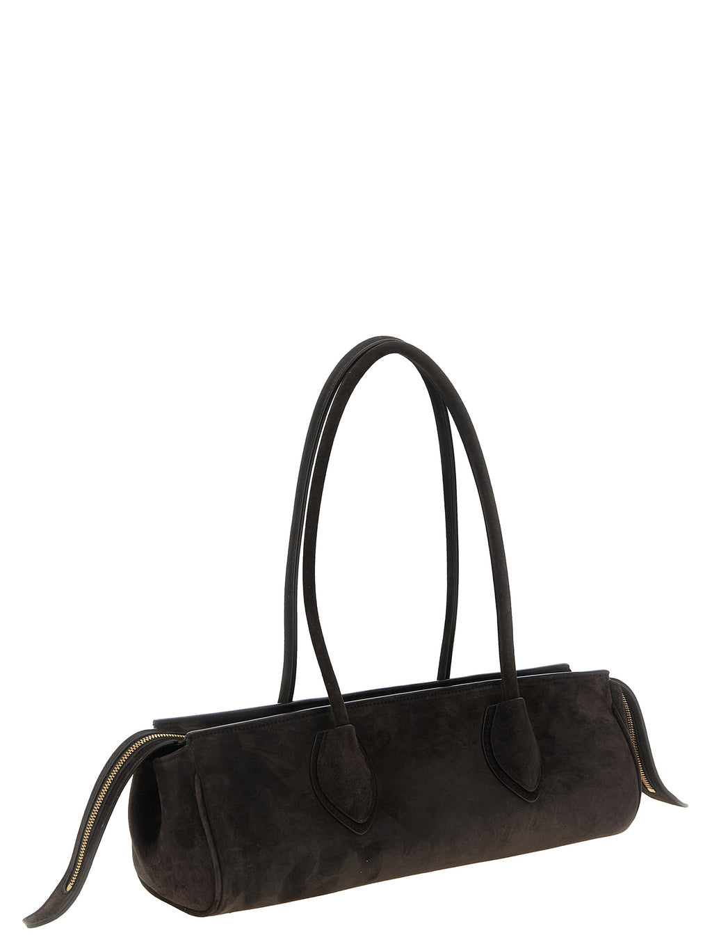Brown Calfskin Donna Shoulder Bag