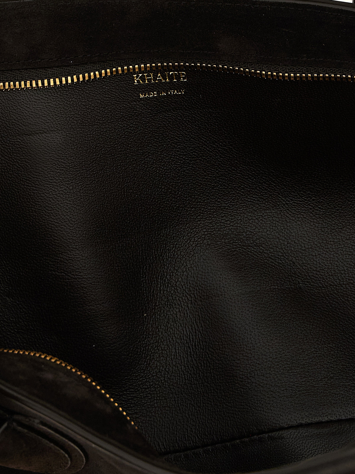 Brown Calfskin Donna Shoulder Bag