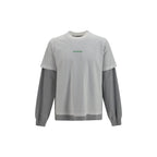 White Cotton Double-Sleeve Long Sleeve T-Shirt
