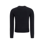 Black Wool and Cashmere Crewneck Sweatshirt