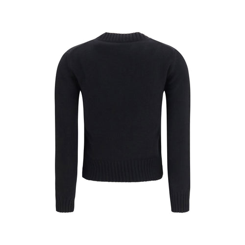 Black Wool and Cashmere Crewneck Sweatshirt