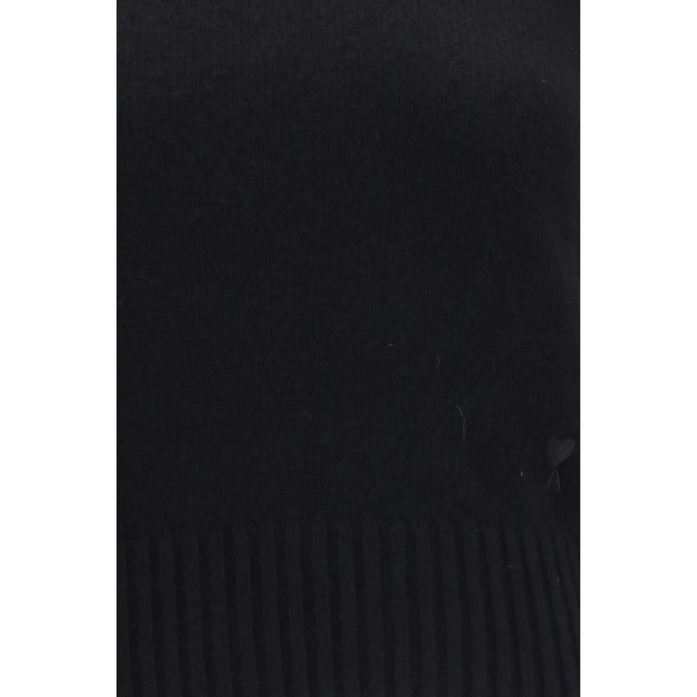 Black Wool and Cashmere Crewneck Sweatshirt