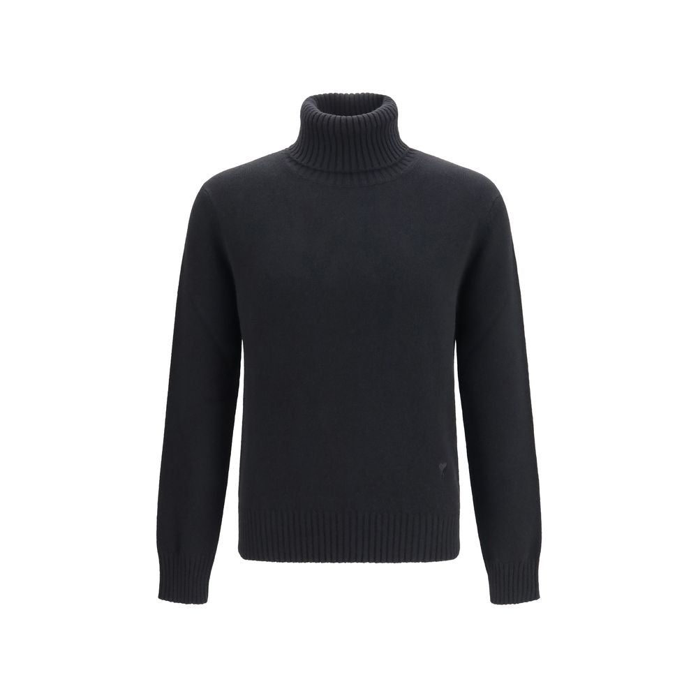 Merino Wool Cashmere High-Neck Sweater
