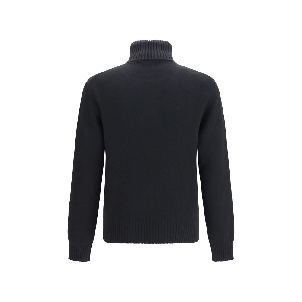 Merino Wool Cashmere High-Neck Sweater