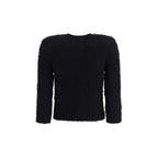 Viscose Tweed Double‑Breasted Cropped Jacket