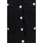 Viscose Tweed Double‑Breasted Cropped Jacket