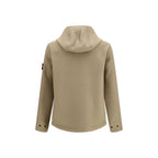 Beige Wool and Cashmere Full-Length Jacket