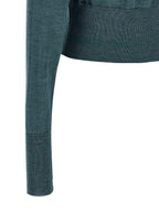 Wool-Blend Argyle Cropped Cardigan