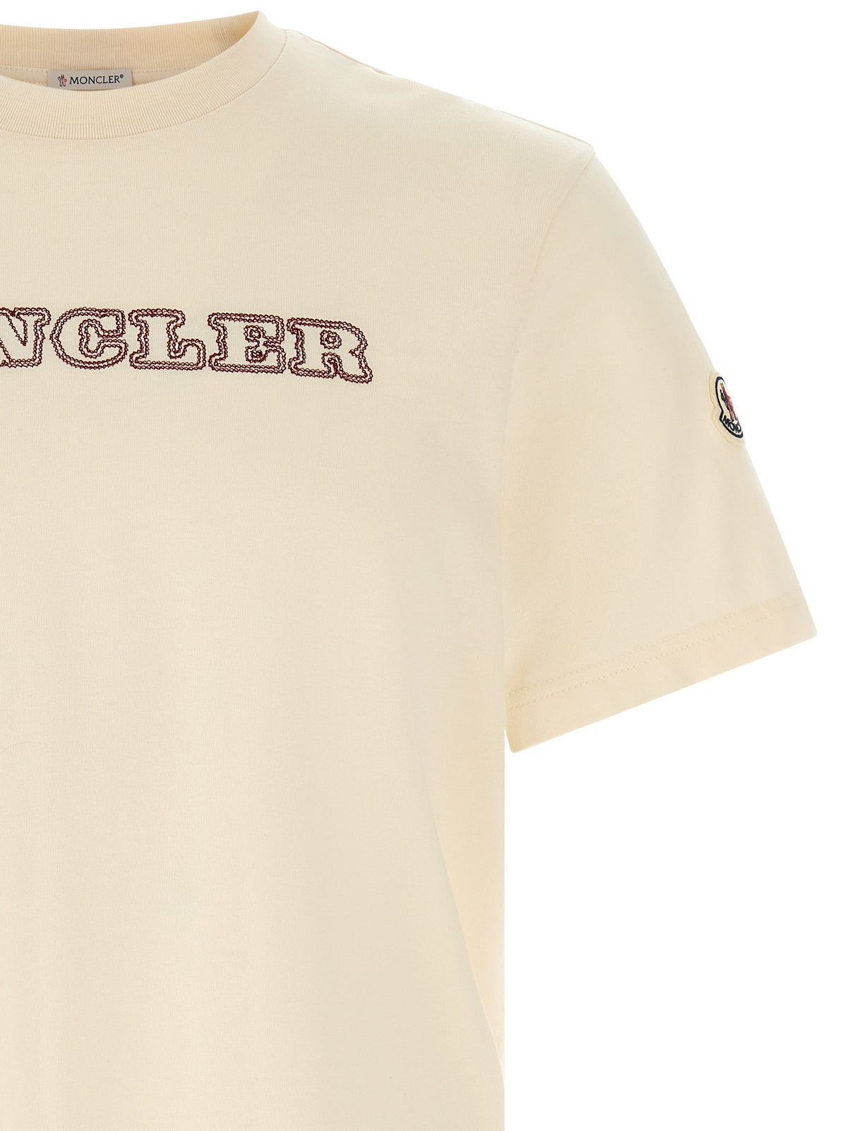 Ivory Cotton Jersey Crewneck T-Shirt