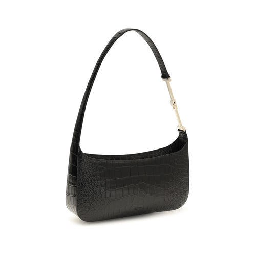 Small Crocodile-Print Calf Leather Shoulder Bag