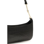 Small Crocodile-Print Calf Leather Shoulder Bag