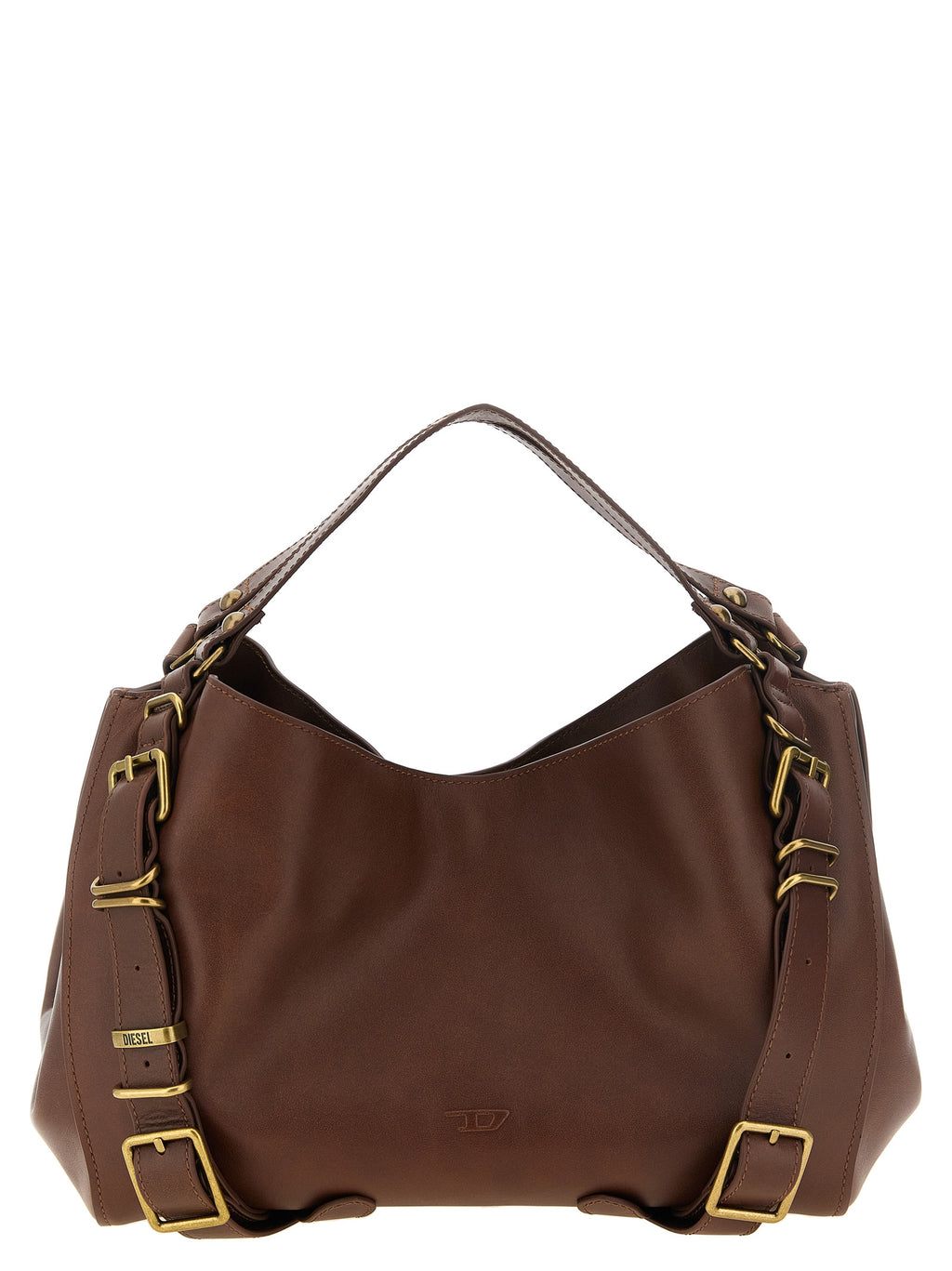 D-One Medium Chestnut Cowhide Hobo Handbag