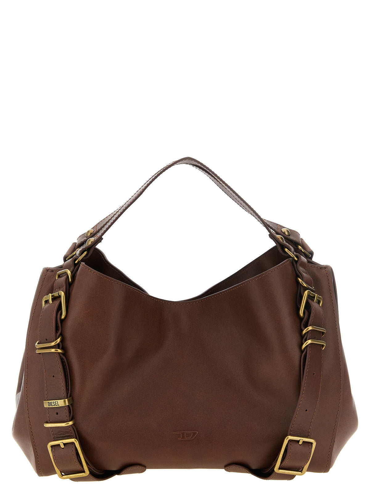 D-One Medium Chestnut Cowhide Hobo Handbag