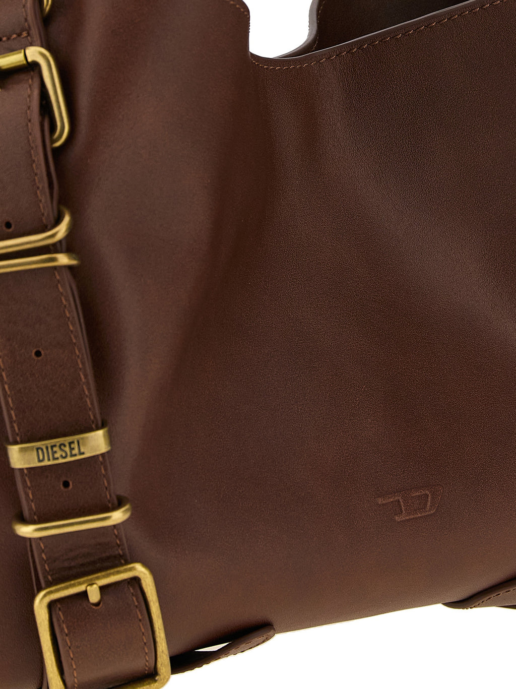 D-One Medium Chestnut Cowhide Hobo Handbag