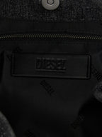 Small D-One Black Cotton Denim Handbag