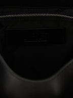 Small Black Treated Cowhide D-One Handbag
