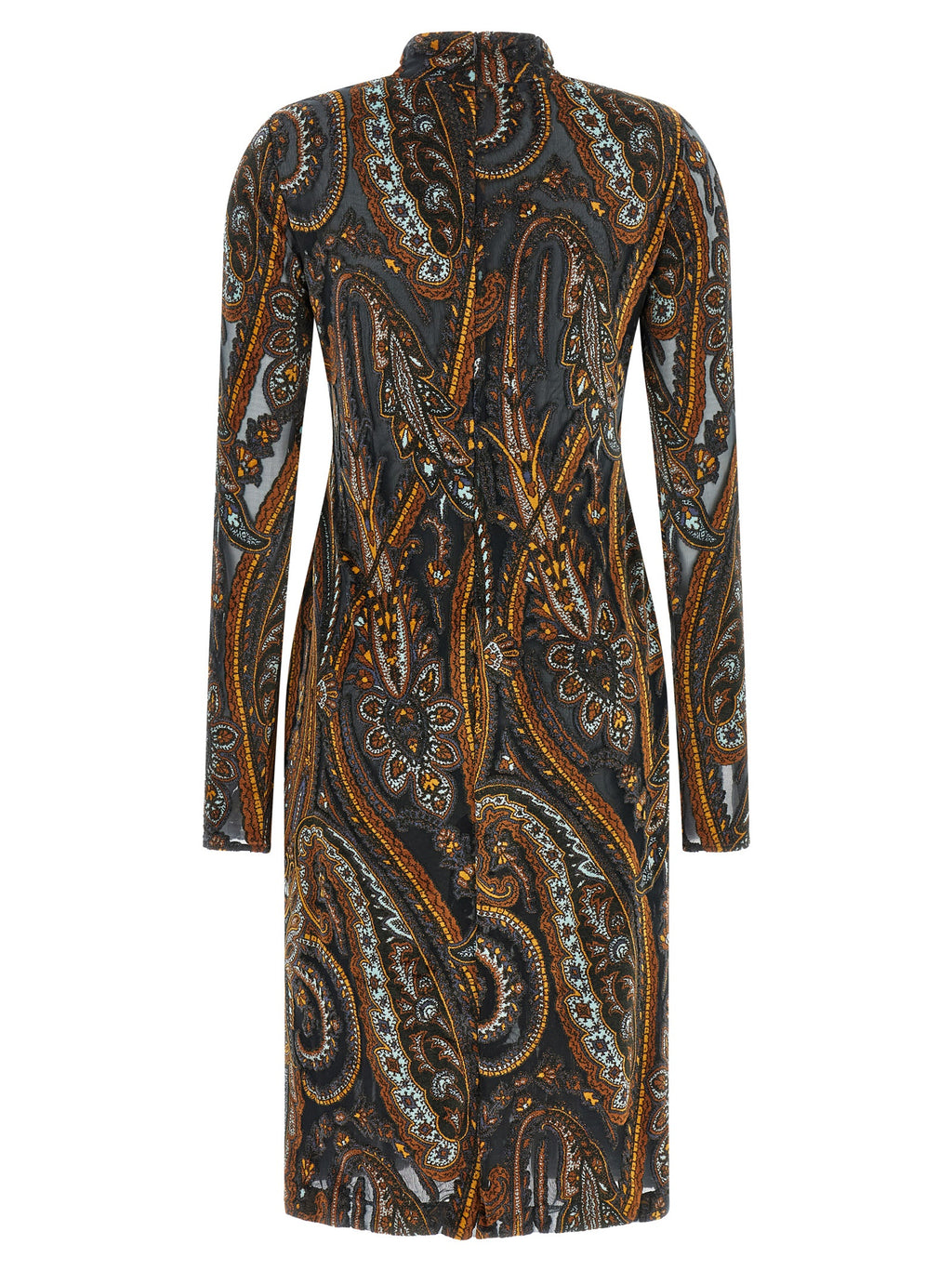 Paisley Print Jacquard Chenille Short Dress