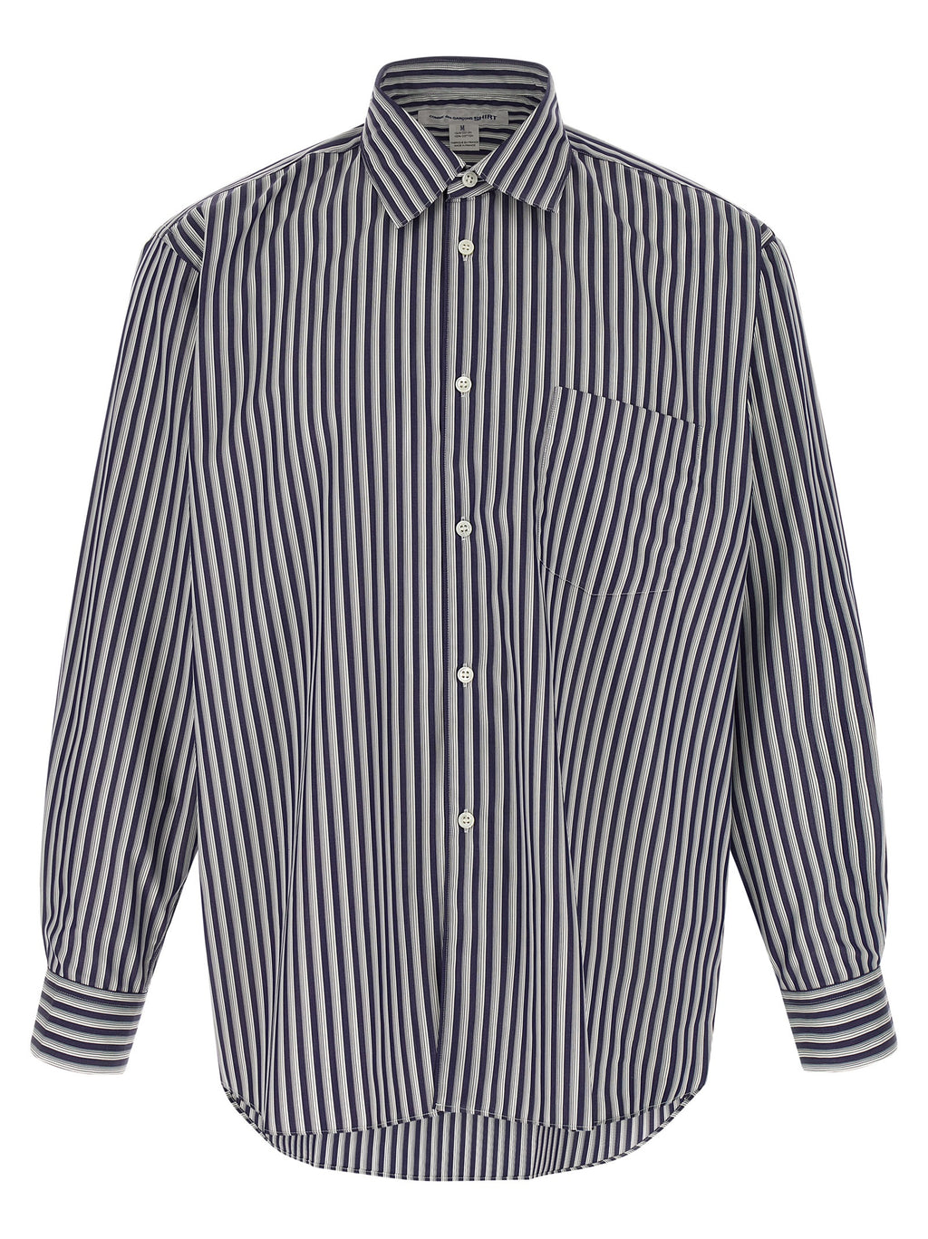 Navy Stripe Cotton Shirt
