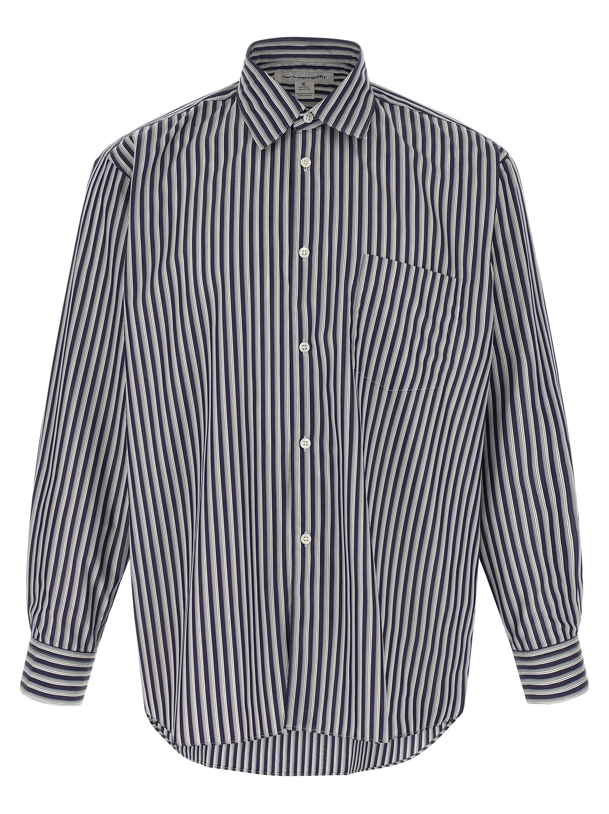 Navy Stripe Cotton Shirt